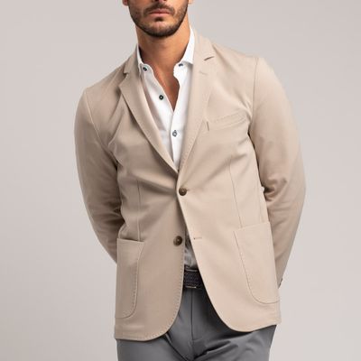 Giacca uomo sfoderata realizzata in tessuto maglia Punto Milano